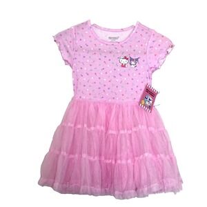 NWT Hello Kitty & Friends Girls Short Sleeve Tutu Dress Casual Party  Size M 8